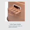 Portable Toilet with Non-slip Mat Brown
